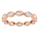 14K Rose 1/2 CTW Natural Diamond Eternity Band Size 6